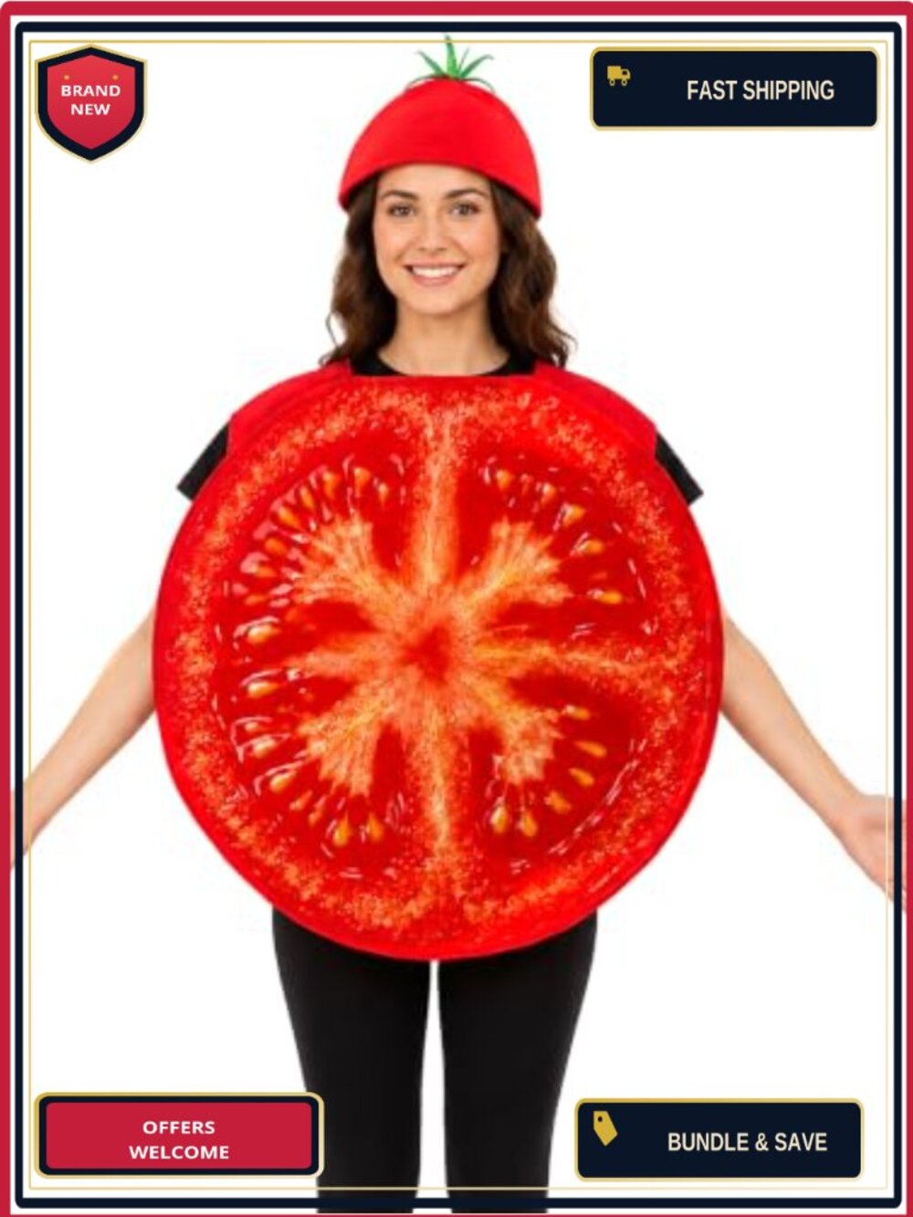 Adult Sliced Fruit Vegetable Costume Polyester Foam Pullover Halloween